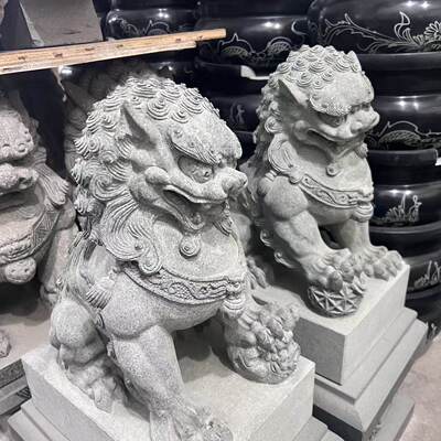 惠安石雕狮子摆件传统工艺精雕石材装户外庭院招财镇宅中国风石狮