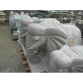 惠安80cm锈石石雕大象石像一对酒店门招财大象吉祥风水摆件惠安石