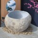 惠安天然原石鹅卵石水钵水缸水盆庭院花园造景摆件石雕天然水池大