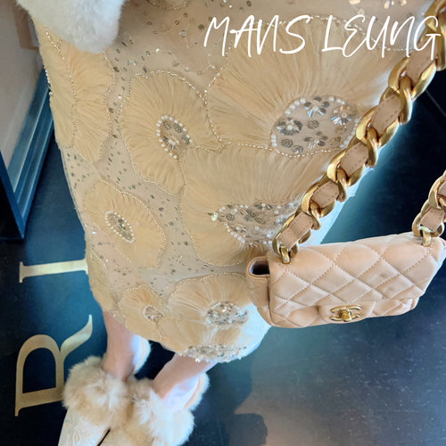 MAVIS LEUNG  浪漫花期 亮片立体玫瑰轻奢优雅包臀短款半身裙