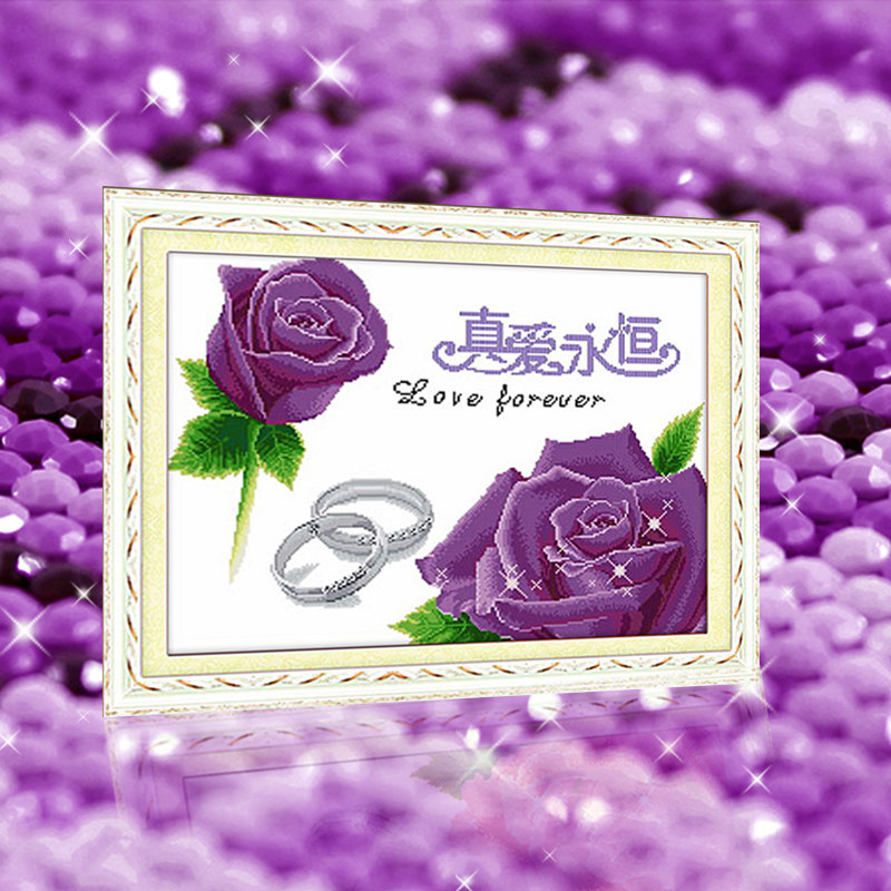 真爱永恒结婚5d水晶钻石画情侣满钻客厅点粘钻贴钻十字绣新款卧室