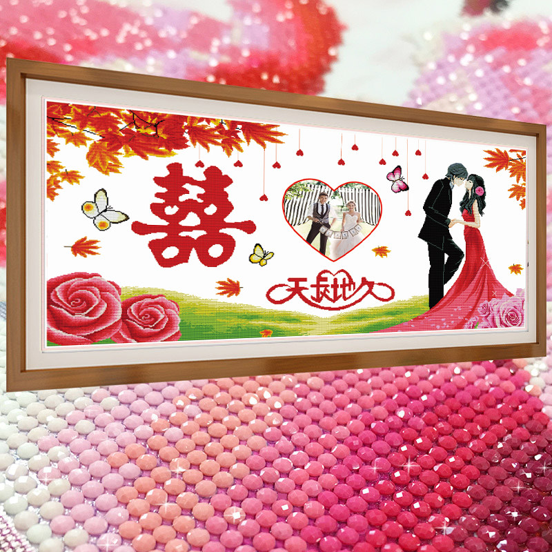 2026新款结婚纱5D水晶钻石画贴画情侣系列客厅十字绣简约现代卧室