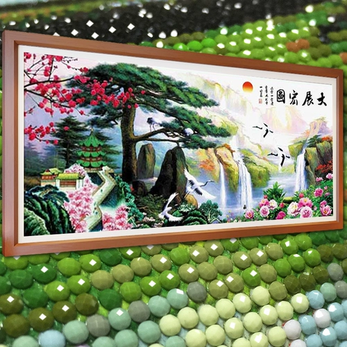 Yingke Song 5d Crystal Diamond Painting Patch полно бриллиантового шоу живописные пятна Diamond Cross -удар по новым ландшафту гостиной