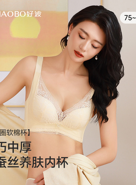 好波小胸显大胸聚拢收副乳胸罩无钢圈舒适文胸显胸大漫画胸HW2434