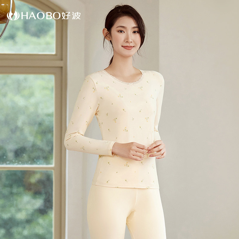 好波青少年保暖内衣套装秋冬长袖长裤女印花时尚秋衣套装HT2312,女士内衣/男士内衣/家居服,保暖套装,淘宝优惠券,粉丝福利购,淘宝优惠卷
