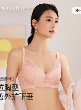 好波内衣软钢圈性感胸罩杯里桑蚕丝薄款透气内衣显胸小文胸DF2402
