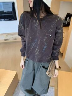 2026秋冬新款韩范撞色个性长袖圆领卫衣T恤衫打底女百搭显瘦减龄