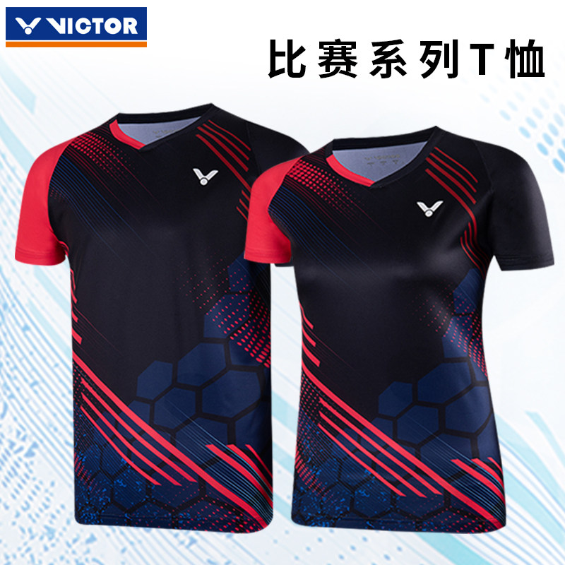 新款victor威克多胜利羽毛球服短袖速干比赛训练运动T恤男女夏季