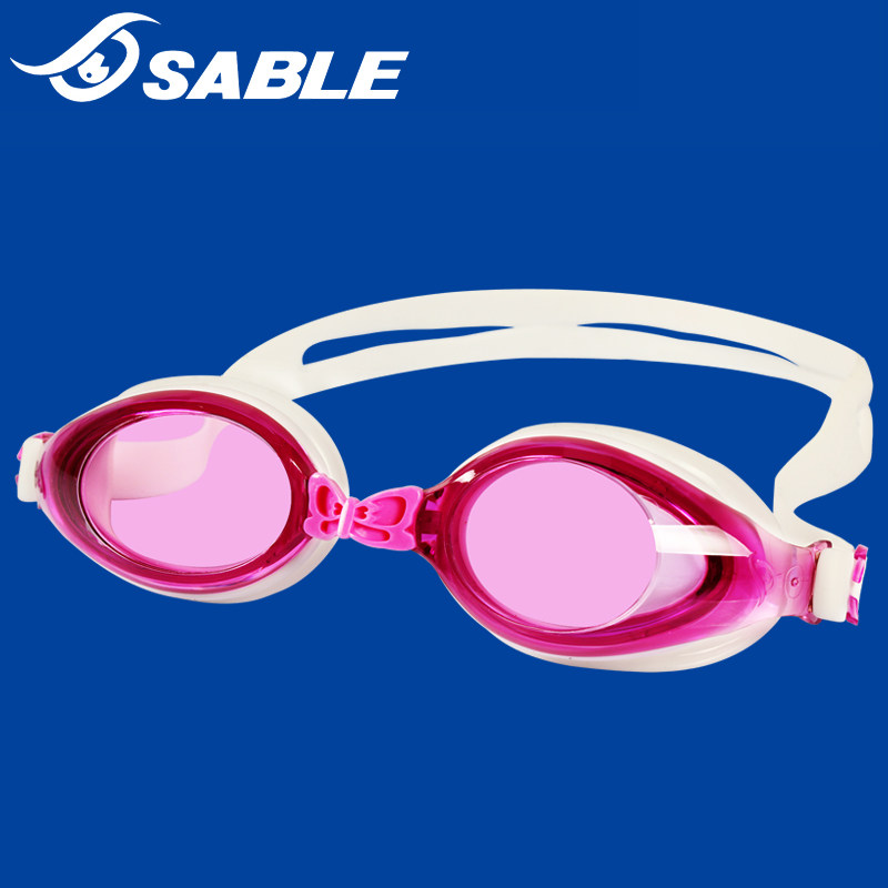 黑貂近视泳镜女士高清防雾防水大框带有度数的游泳眼镜训练个性软