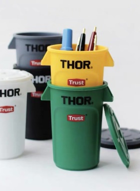 包邮现货 日本THOR迷你桌面收纳盒多肉花盆桌面垃圾桶  ins笔筒