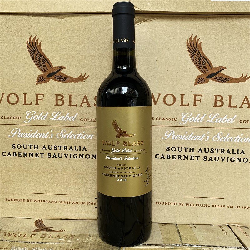 wolf blass纷赋总统金牌赤霞珠干红葡萄酒澳大利亚原瓶进口750ml