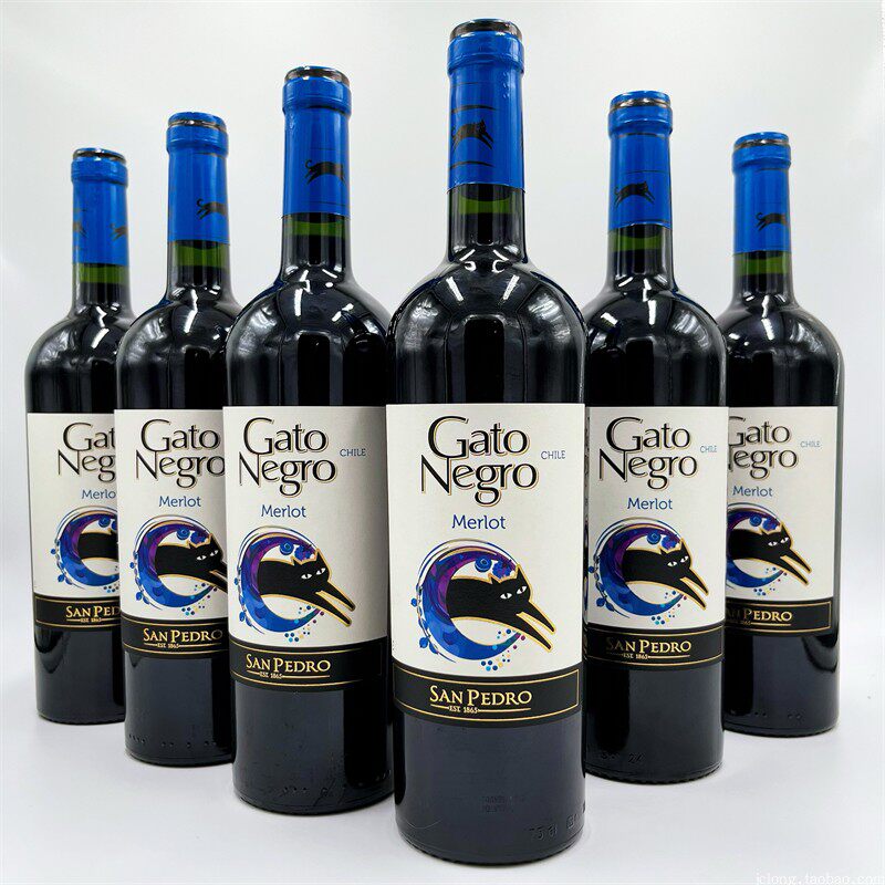智利梅洛干红黑猫原瓶进口