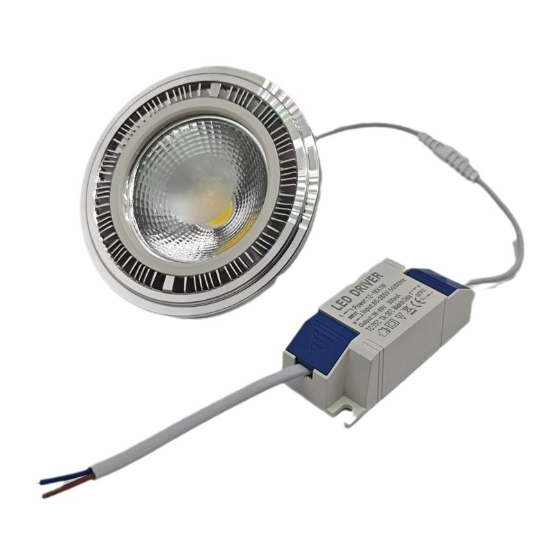 LED豆胆灯AR11115wCOB G53外置盒装电源LED射灯室内光源AC85-265V