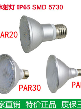 LED光源7W12W15W可调光LED射灯E27螺口PAR20Par30Par38防水射灯