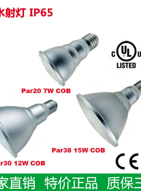 全铝led灯杯COB光源PAR20PAR30PAR38射灯7w12w15w服装店E27射灯