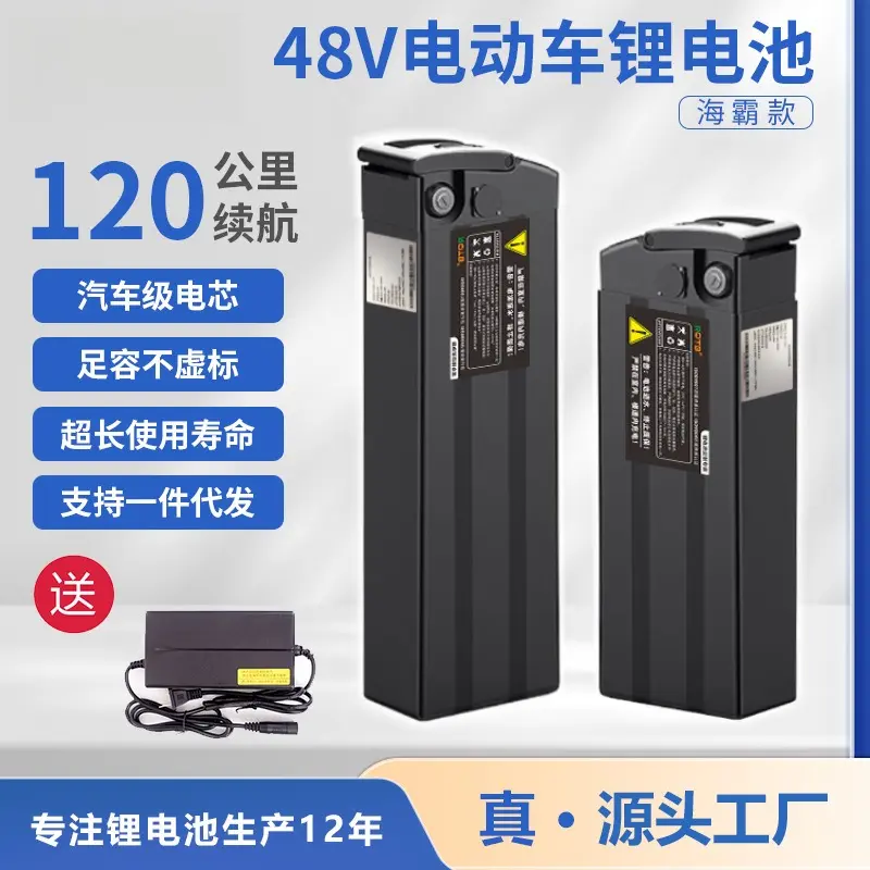 48V电动折叠自行车锂电池五羊