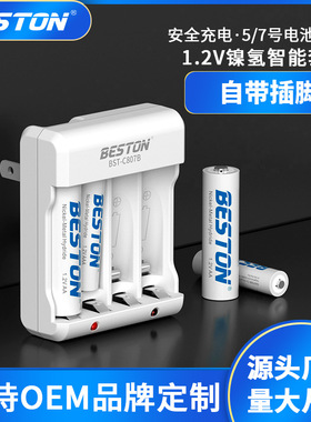 beston佰仕通 无线话筒玩具遥控器1.2V5/7号充电电池家用套装现货