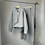 秋季新款休闲运动套装男装潮流假两件卫衣百搭卫裤男女同款两件套