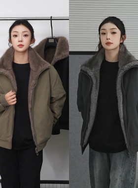 冬季重磅水洗保暖加厚加绒夹克