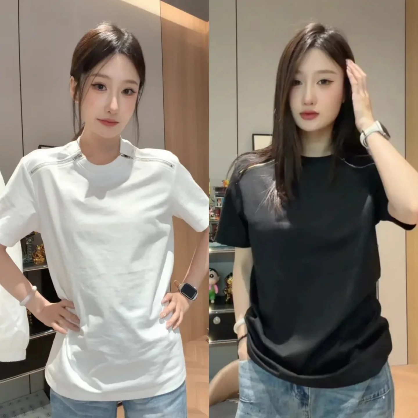 夏季男士痞帅简约小众新款时尚潮流百搭美式设计感轻奢圆领短袖