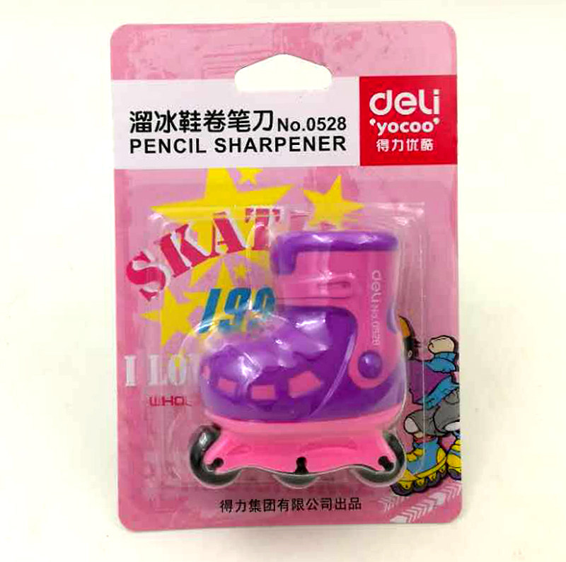 学生文具微型创意转笔刀得力0528溜冰鞋卷笔刀削笔器儿童铅笔刨刀