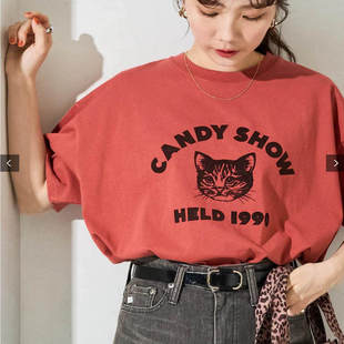 T恤 植绒印花字母多种动物头像纯棉短袖 FS外贸出口日单尾货 宽松版