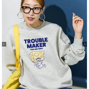 FS外贸出口日本原单尾货 软糯加绒经典动漫植绒印花图案套头卫衣