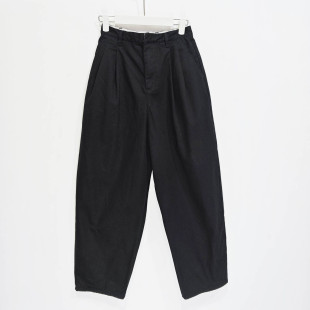 纯棉斜纹日常通勤休闲长裤 腰部褶皱萝卜裤 日单尾货 稀货