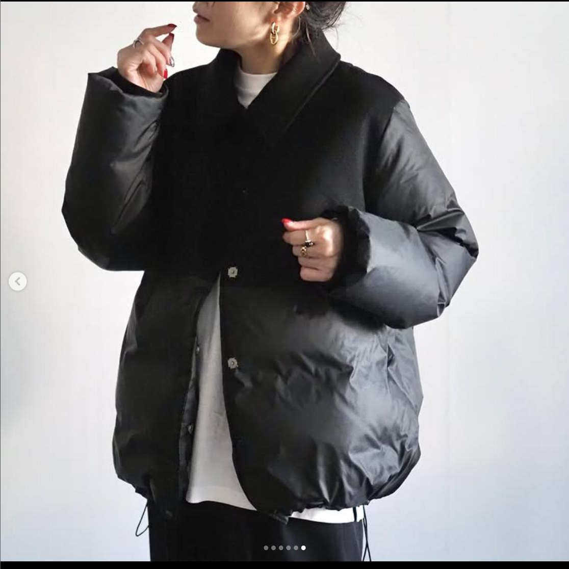 贵牌稀货 日单纯尾货 个性设计两种面料拼接 短款冬季保暖羽绒服