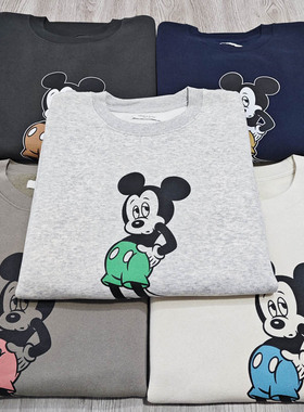 联名款FS 纯原尾货 25年新经典前后印卡通图案软糯加绒圆领卫衣