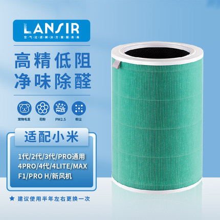 适配小米米家空气净化器滤芯4lite/4Pro/4代/PROH过滤网F1/2S/3
