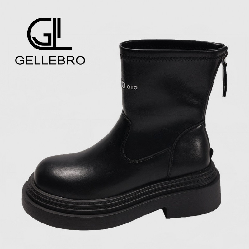 2025秋冬新款英伦风厚底圆头百搭机车马丁靴女真皮字母休闲骑士靴,女鞋,骑士靴,淘宝优惠券,粉丝福利购,淘宝优惠卷