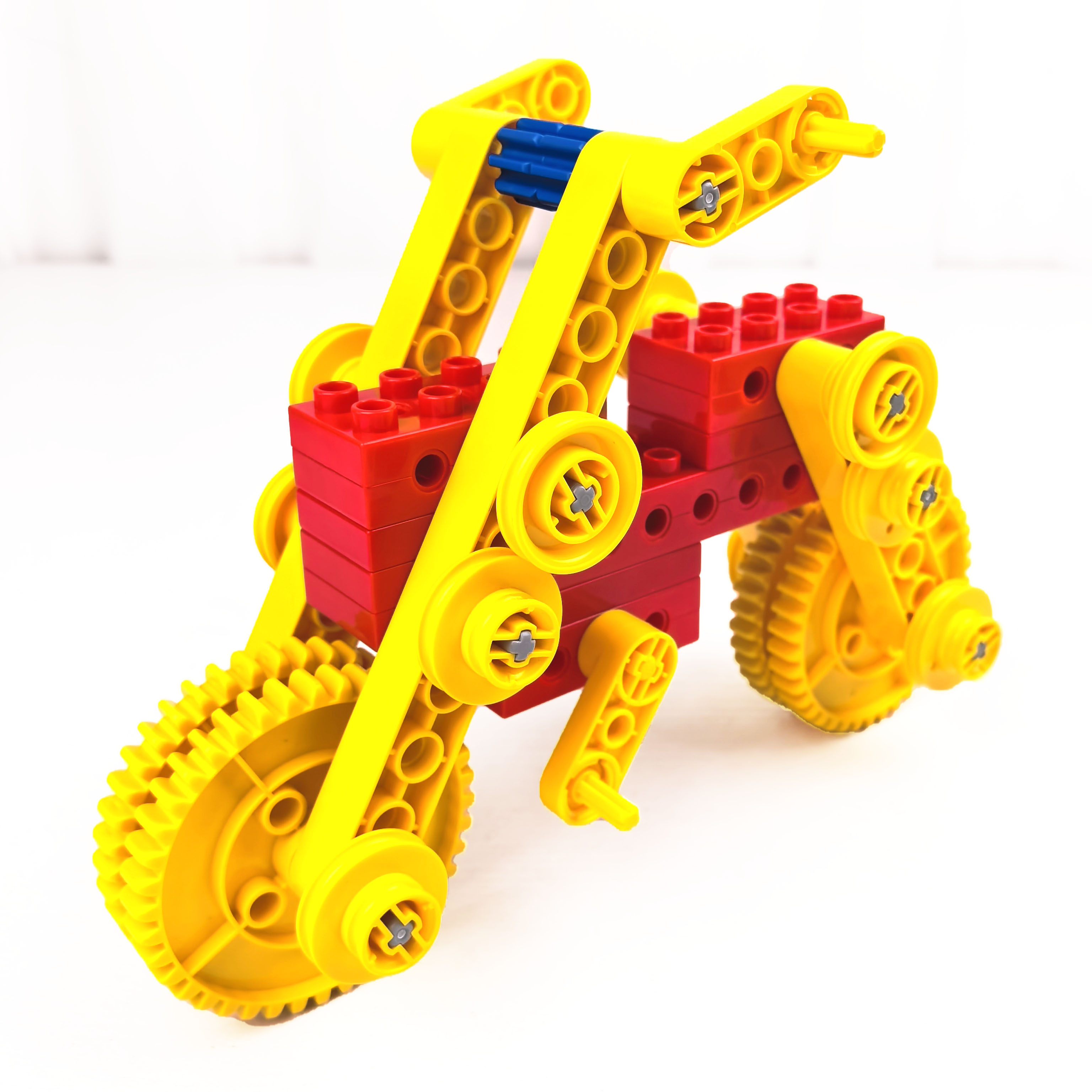 大颗粒积木配件9656齿轮散件独轮自行车搭建益智拼搭玩具引流体验