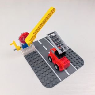 大颗粒9656齿轮机械配件创意拼搭拦车停车杆道闸升降杆闸口路障