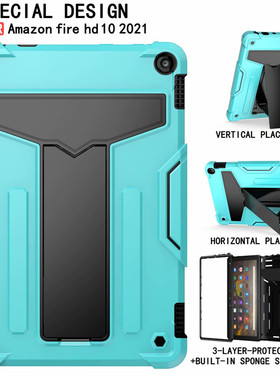 适用亚马逊kindle fire HD10平板皮套2021款HD10plus支架保护外壳