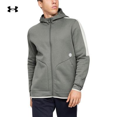 安德玛男款抓绒拉链运动外套