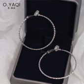 复古港风夸张大圈无耳洞耳夹耳针耳圈耳环女个性 耳饰高级感潮 时尚