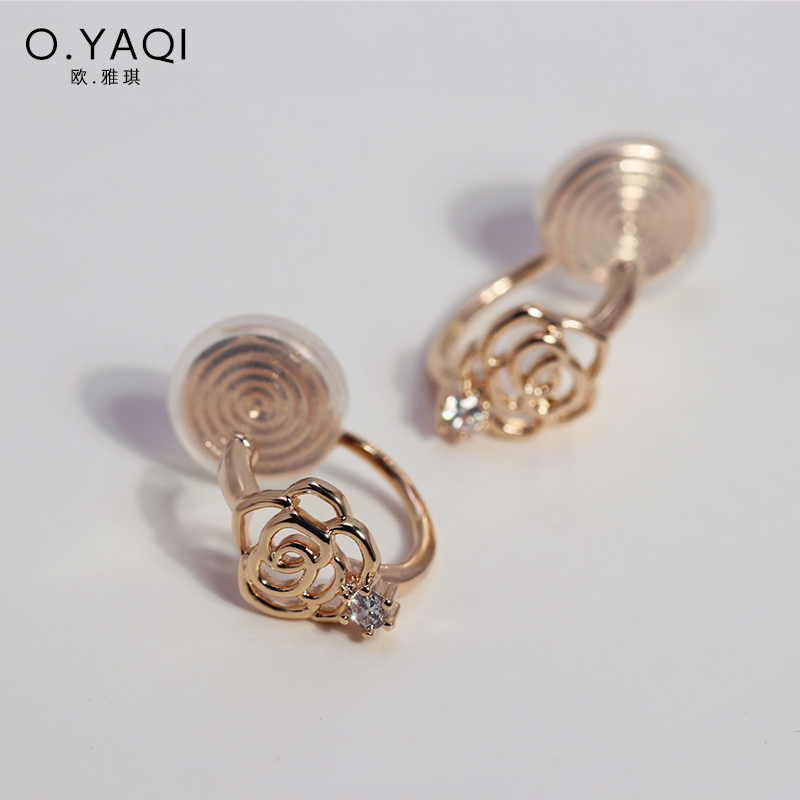 小巧镂空玫瑰花朵耳夹蚊香盘