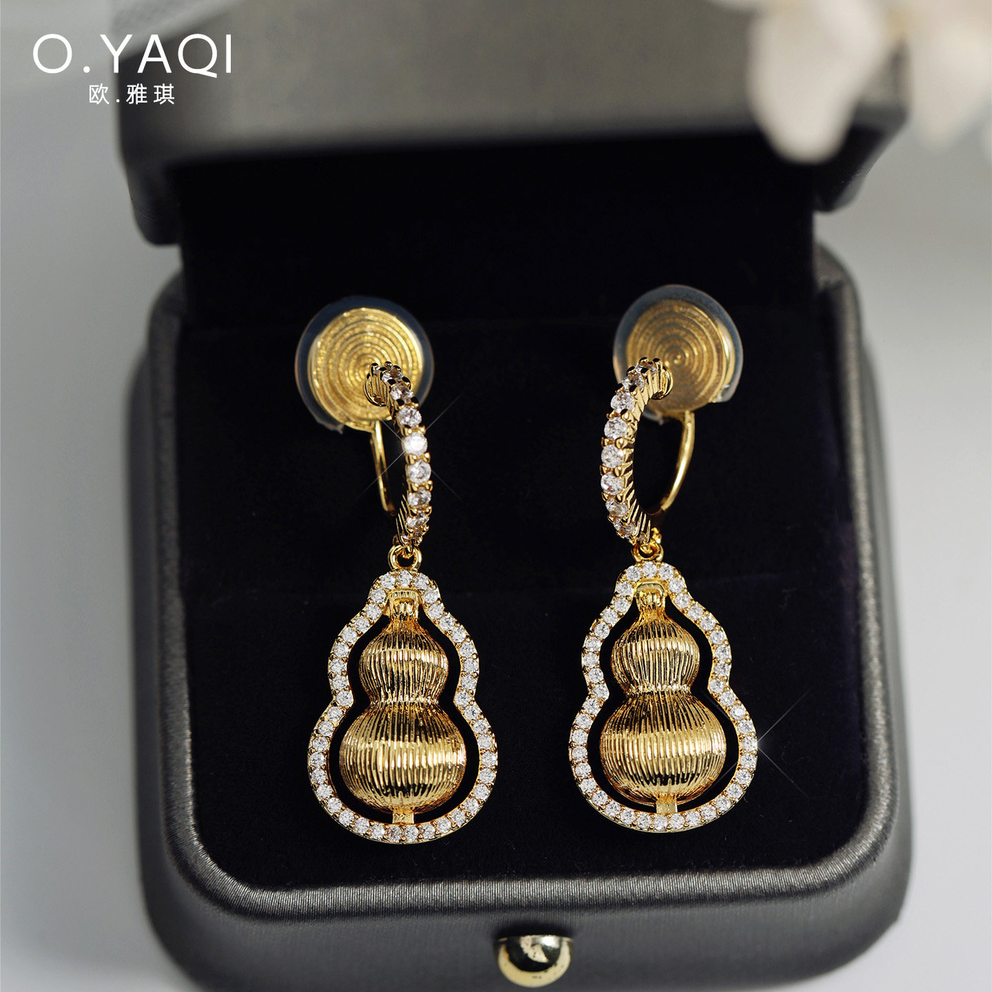 无耳洞复古双层葫芦蚊香盘耳夹隐形轻奢气质微镶耳环女耳饰新中式,饰品/流行首饰/时尚饰品新,耳夹,淘宝优惠券,粉丝福利购,淘宝优惠卷