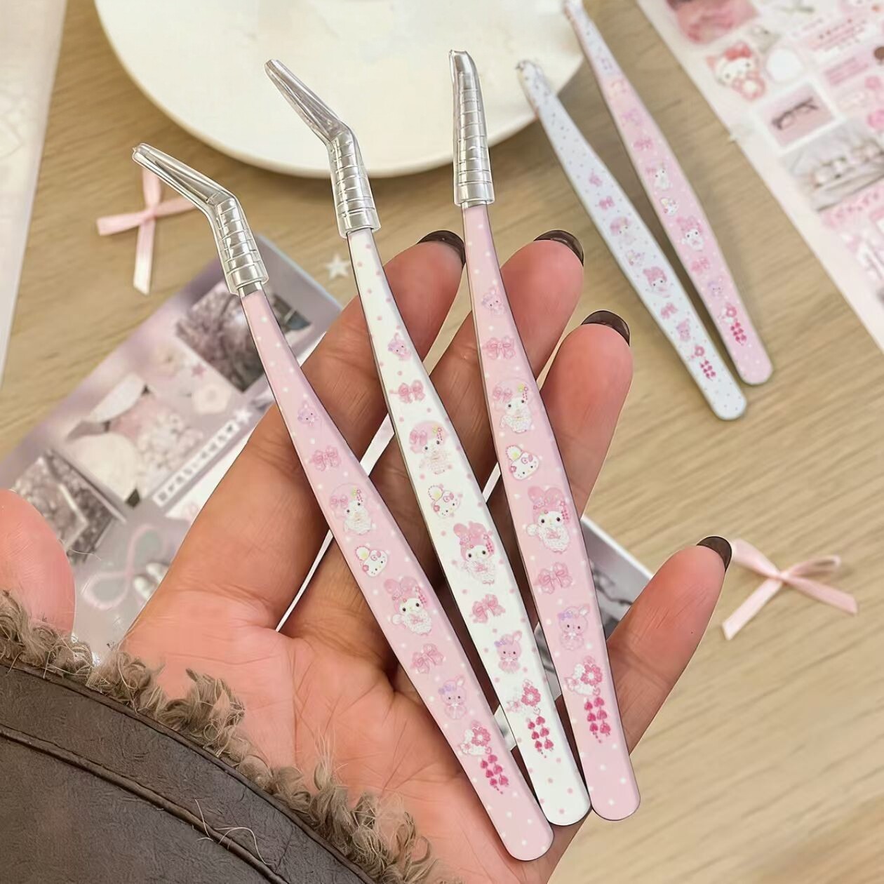 美乐蒂甜美手账金羽镊子高颜值