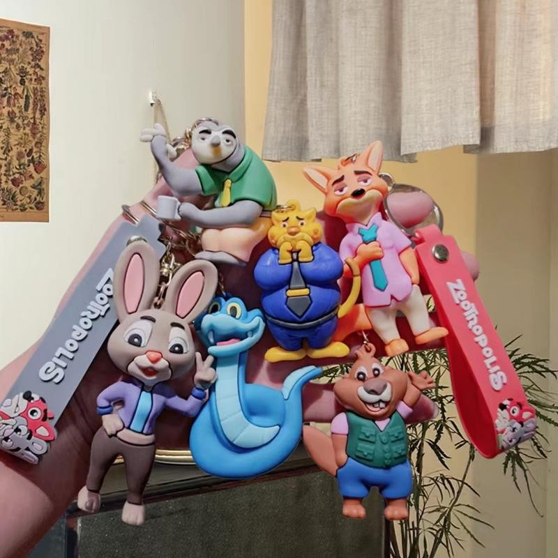卡通疯狂动物城2动漫公仔钥匙扣朱迪蛇尼克树懒儿童书包挂件玩具