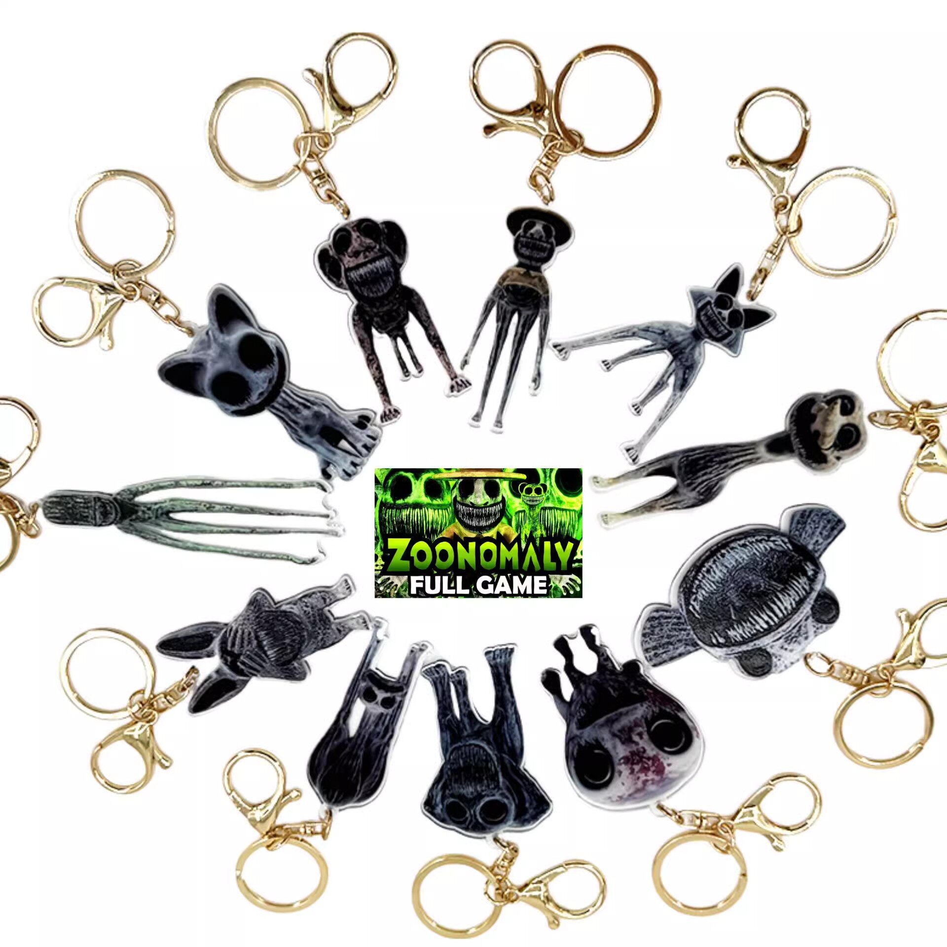 zoonomaly畸形动物园亚克力挂件变异动物狐狸大猫儿童书包钥匙扣