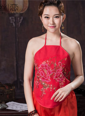 女士纯棉肚兜护胃保暖睡衣套装