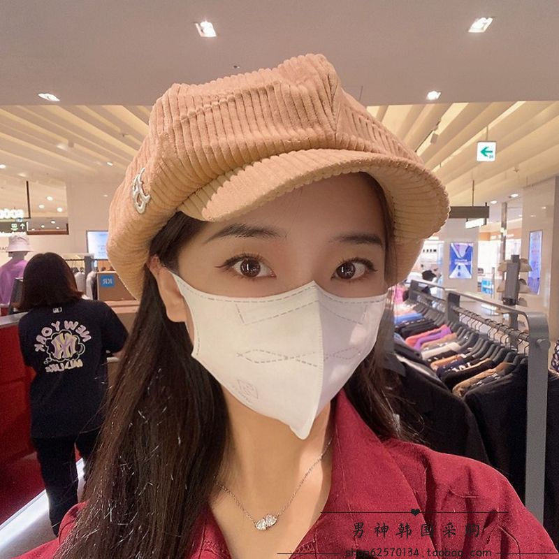 MLB画家帽八角帽保暖报童帽字母