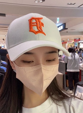 韩国MLB帽子NY洋基队硬顶字母刺绣遮阳棒球帽大头围鸭舌帽显脸小