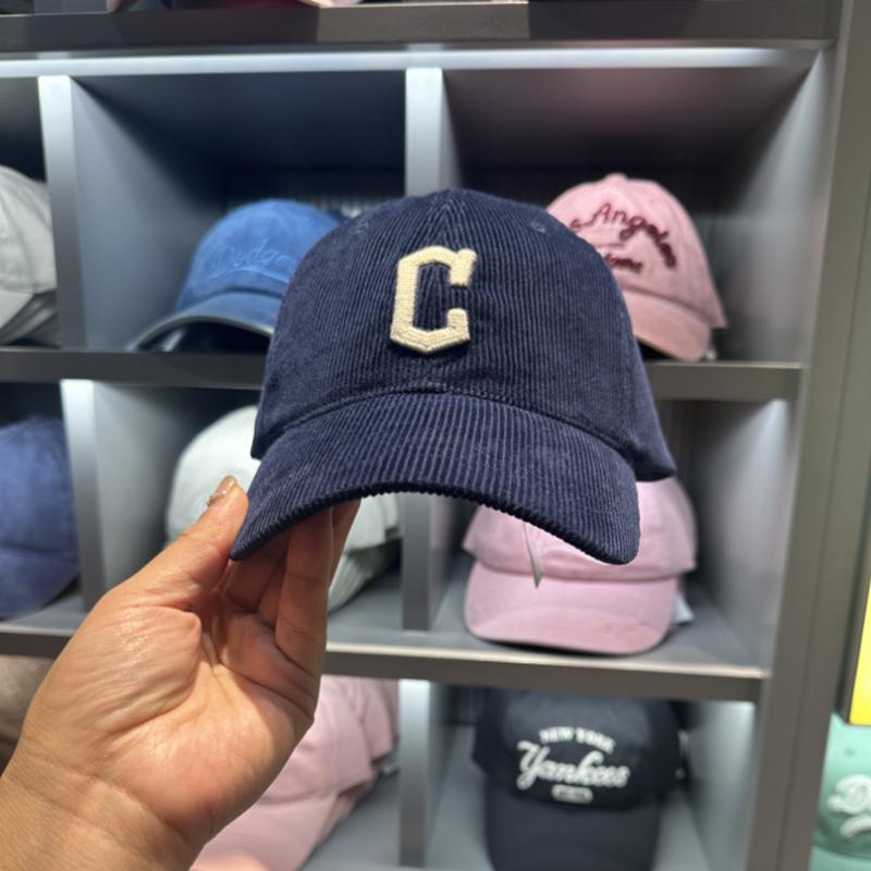 MLB男女棒球帽大檐灯芯绒鸭舌帽