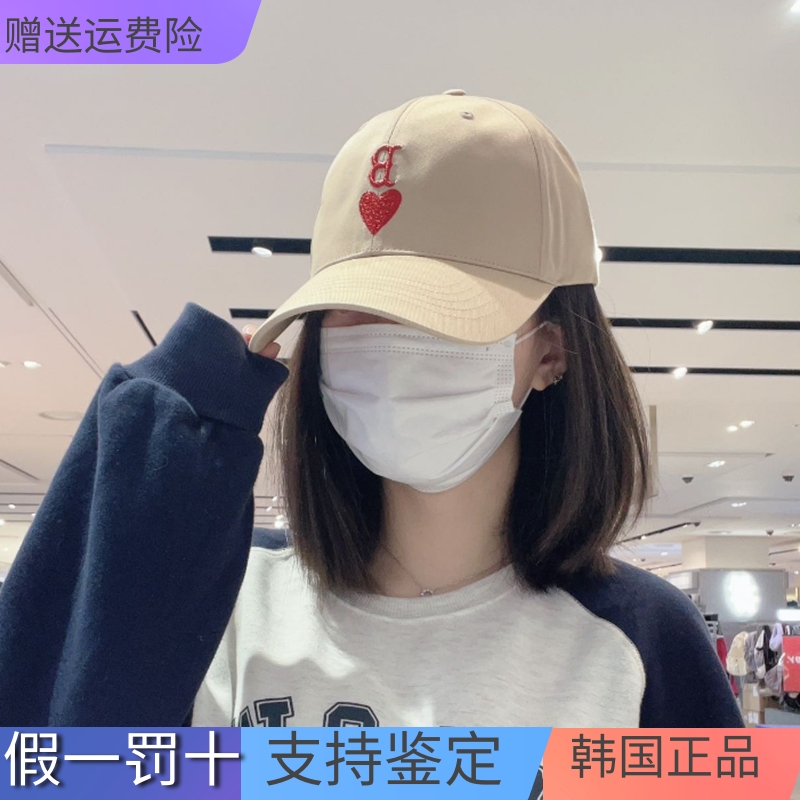 MLB棒球帽大帽檐防晒桃心鸭舌帽