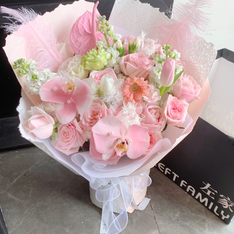 宁波同城速递老师香槟玫瑰花束