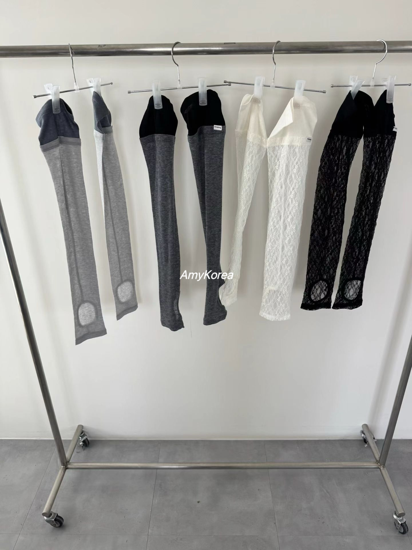 Tempting Amy韩代 26早春 东大门 蕾丝拼色 踩脚袜套 洋气百搭