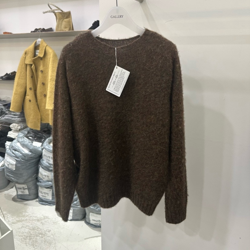 gallery Amy韩代 25fw 东大门 纯色 苏格兰羊绒 长袖针织衫